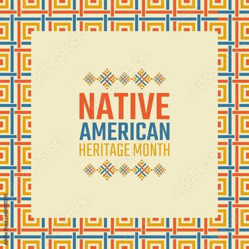 vector graphic of native american heritage month good for native american heritage month celebration. flat design. flyer design.flat illustration.