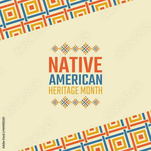 vector graphic of native american heritage month good for native american heritage month celebration. flat design. flyer design.flat illustration.