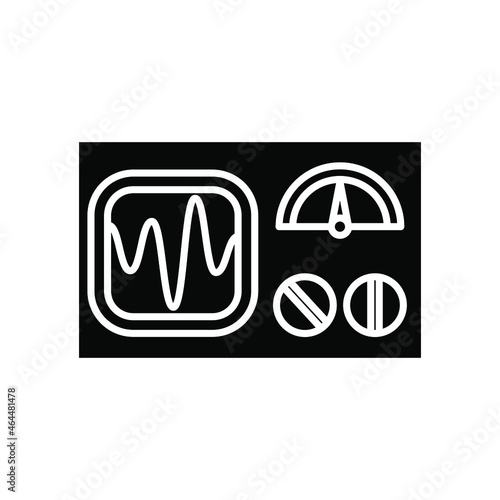 Oscilloscope icon vector. instrument for measurements illustration sign. physics symbol or logo.