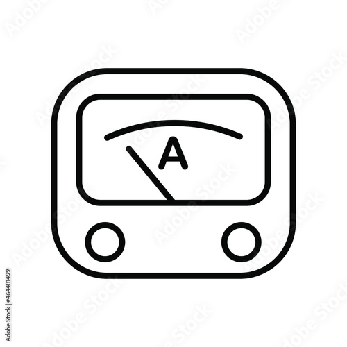Physics icon vector. ammeter illustration sign. measurements symbol. science logo. photo