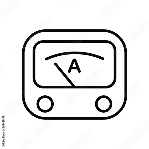 Physics icon vector. ammeter illustration sign. measurements symbol. science logo.