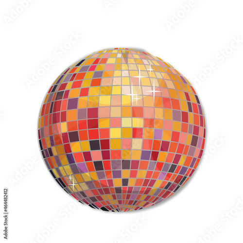 Disco ball on a white background