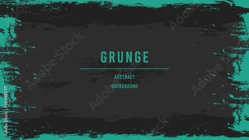 Abstract Scratch Black Gray Background With Bright Cyan Grunge Frame Design