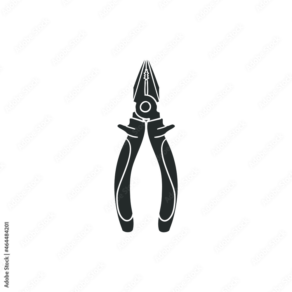 Use Plier Signages Pliers Icon Silhouette Illustration. Wrench Instrument Vector Graphic ...