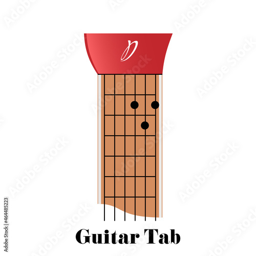 Guitar tabulator with chord D major