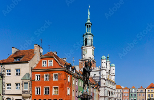 view of the Poznan Old Town Ring ands Square in the historic city center