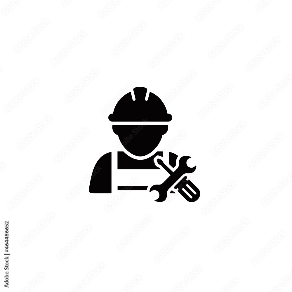 Mechanic simple flat icon vector illustration Mechanic simple flat icon vector illustration