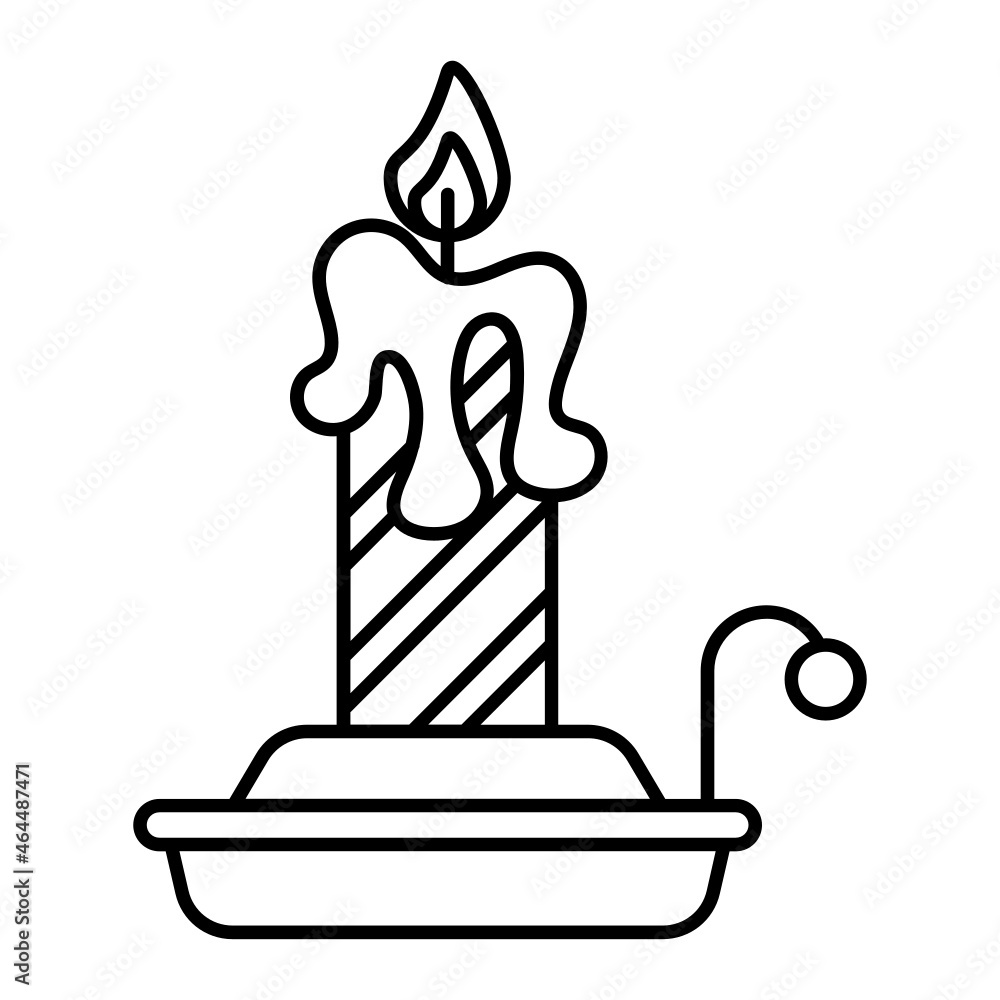 classic Scented Candles with tray Concept Vector Line Icon Design, Halloween costume Symbol, Holiday Celebrations Sign, Saints Eve festivals Stock illustration classic Scented Candles with tray Concept Vector Line Icon Design, Halloween costume Symbol, Holiday Celebrations Sign, Saints Eve festivals Stock illustration