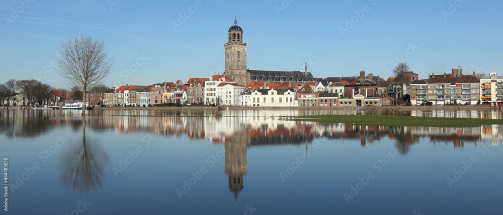 A panoramic view on the city of Deventer in the Netherlands