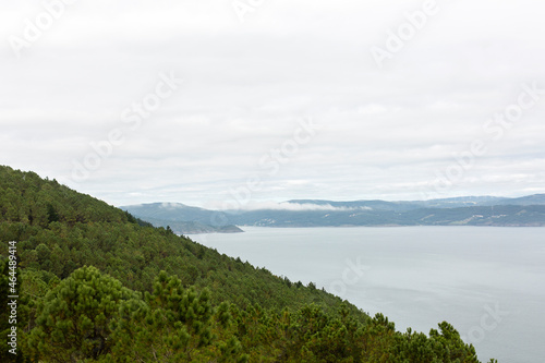 Landscape of rocks and sea in Fisterra, Galicia, Spain