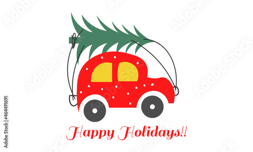 Merry Christmas design for print or use as poster, card, flyer or T Shirt