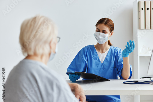 nurse and patient professional examination checkup