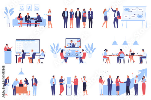 Teamwork Leadership Icon Set
