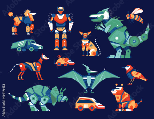 Colorful Toy Robots Set