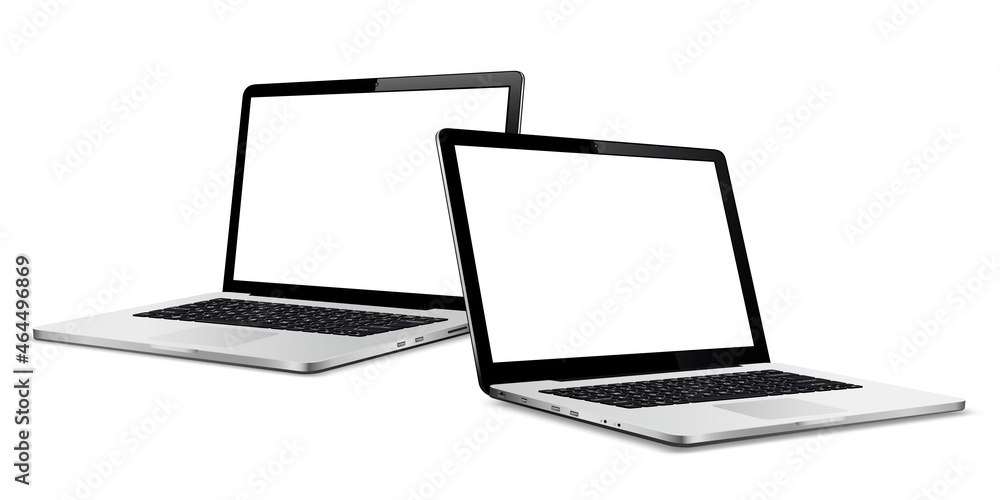 Two laptops with blank space Two laptops with blank space
