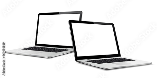 Two laptops with blank space