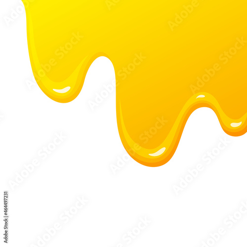 Illustration of honey dripping thickly (white background, vector, cut out)