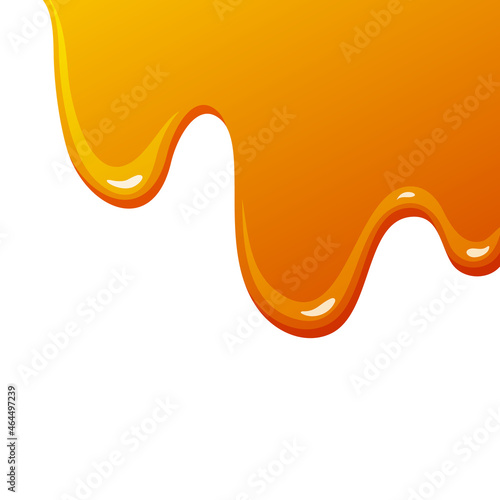 Illustration of maple syrup dripping thickly (white background, vector, cut out)
