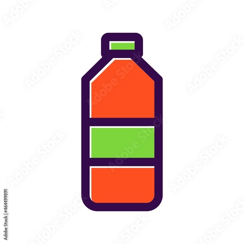 Water Bottle Filled Vector Icon Design