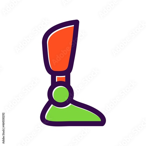 Prosthetics Filled Vector Icon Design