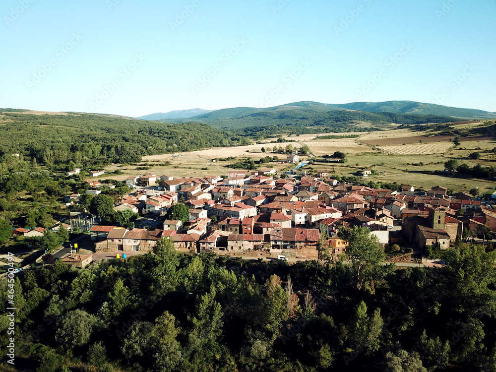 Small spanish village by drone