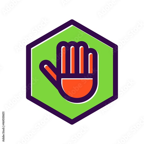 Halt Filled Vector Icon Design