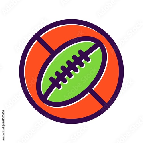 Rugby Filled Vector Icon Design