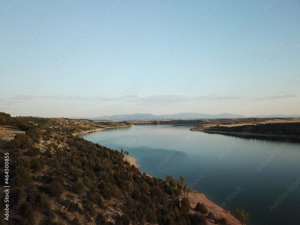 Beautiful Spanish lake by drone Beautiful Spanish lake by drone