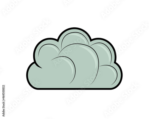 Cartoon cloud in isolate on a white background. Vector illustration