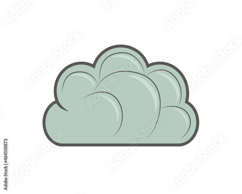 Cartoon cloud in isolate on a white background. Vector illustration