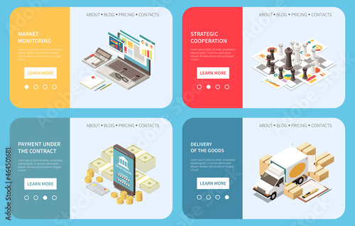 Procurement Management Isometric Concept