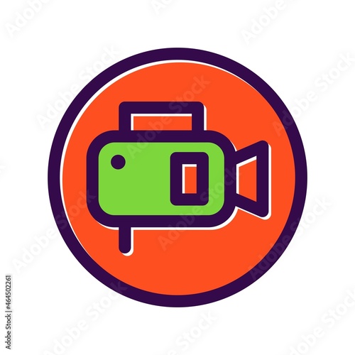 Video call Filled Vector Icon Design