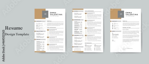 Curriculum vitae Template, Resume Set Design Vector