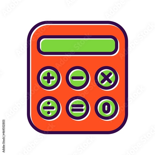 Calculator Filled Vector Icon Design