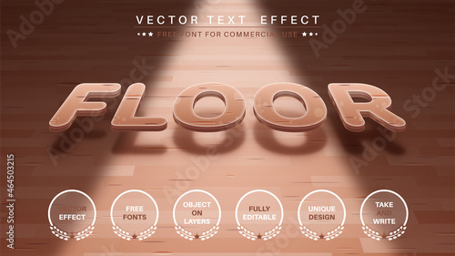Wooden Floor - Editable Text Effect, Font Style