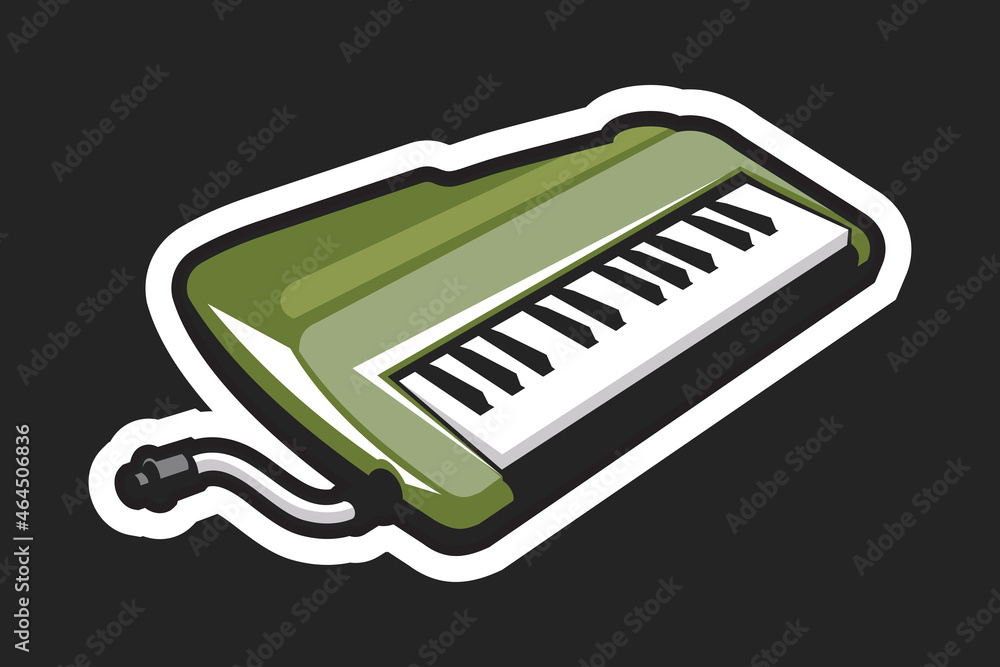 Melodica vector illustration. freereed instrument similar to the pump