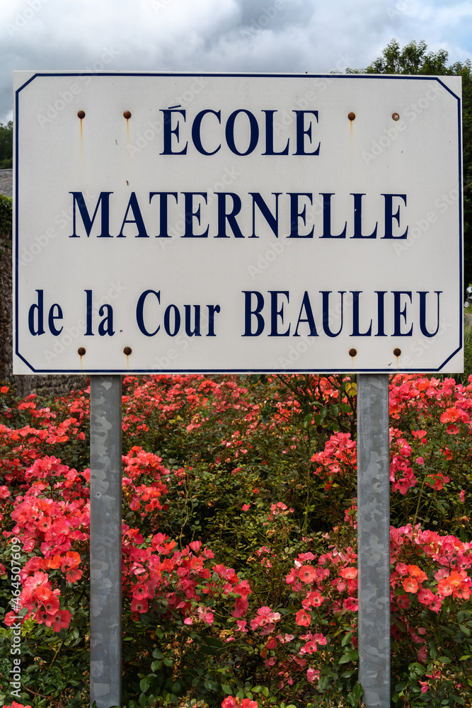 Signboard for a Kindergarten of Cour Beaulieu in Honfleur