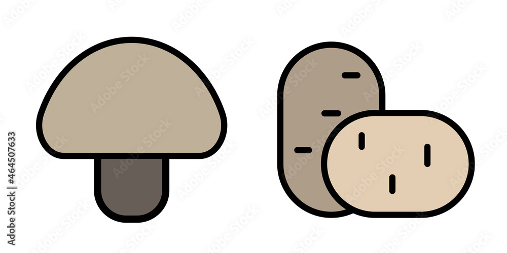 Vector illustration of vegetables. Eco-friendly food. Vegetarian food Vector illustration of vegetables. Eco-friendly food. Vegetarian food