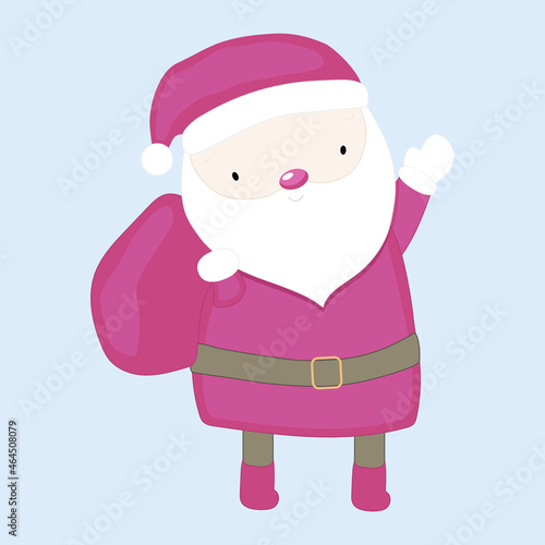 Cartoon Santa Claus. Doodle vector