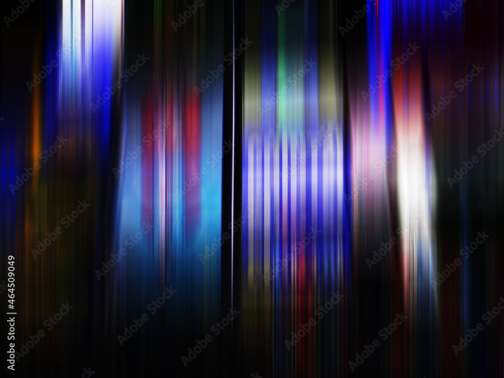 Atmospheric abstract colorful background, city lights at night blur.