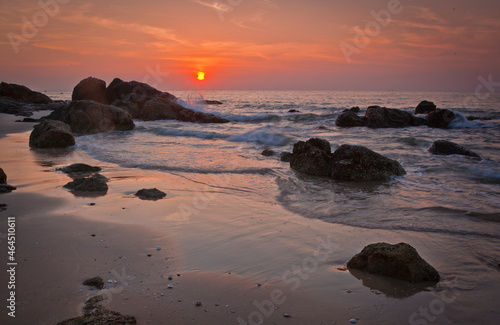 Sea sunsets of the coast of Cambodia 