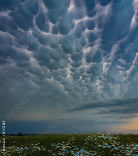 mammatus clouds in the stormy sky, Poland, Lublin