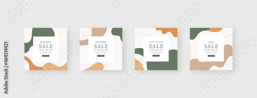 Social media template. Trendy editable social media post template. Mockup isolated. Template design. Vector illustration.