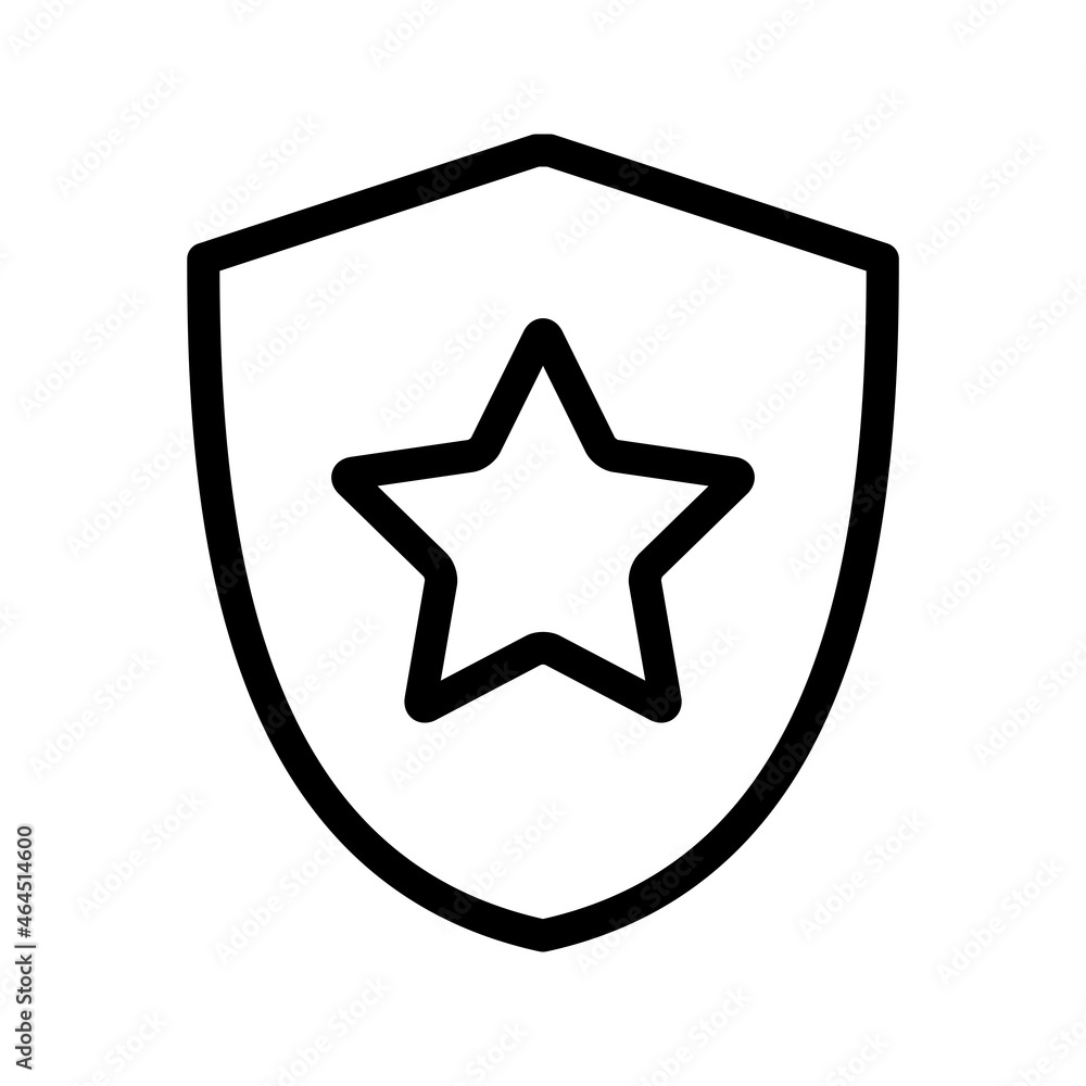 Shield Icon Vector Logo With Star Design Template Illustration Shield Icon Vector Logo With Star Design Template Illustration