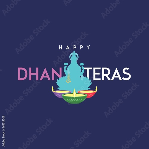 Happy Dhanteras an Indian Festival. Dhanteras Wishing Creative Banner. Illustration photo