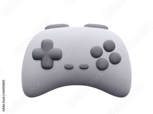 Video game console 3d gamepad isolated on white background. Vector illustration