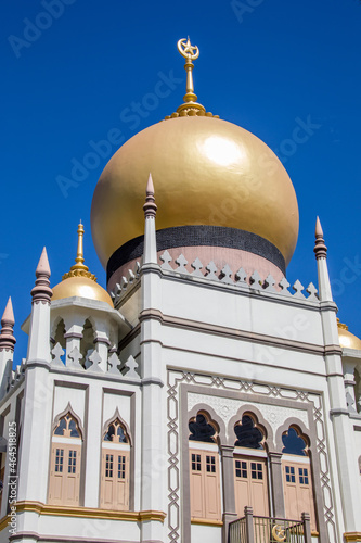 Singapore Masjid Sultan It was named after Sultan Hussain Shah. In 1975, it was designated a national monument. The mosque was partially completed by two-third and was formally opened in Dec 1929.