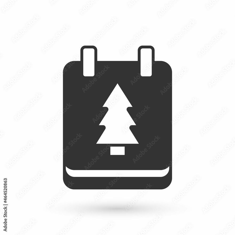 Grey Christmas day calendar icon isolated on white background. Event reminder symbol. Merry Christmas and Happy New Year. Vector Grey Christmas day calendar icon isolated on white background. Event reminder symbol. Merry Christmas and Happy New Year. Vector