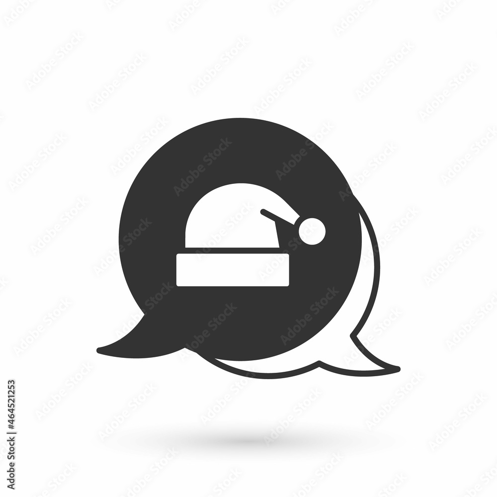 Grey Christmas Santa Claus hat icon isolated on white background. Merry Christmas and Happy New Year. Vector Grey Christmas Santa Claus hat icon isolated on white background. Merry Christmas and Happy New Year. Vector