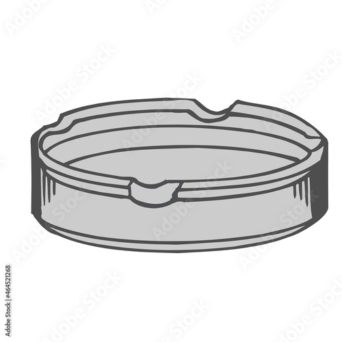 empty ashtray ciggaret isolated on white background